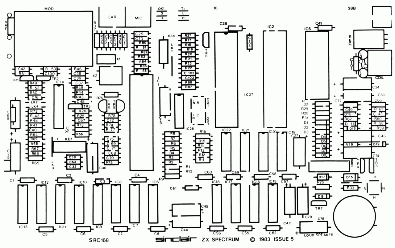 Schematics (Sinclair ZX Spectrum 16/48k) - RetroSix Wiki